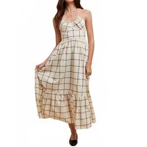 NEW IN-LOOM women's tripp maxi dress in natural